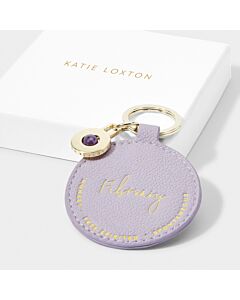 Katie Loxton Birthstone Keyring February - Amethyst